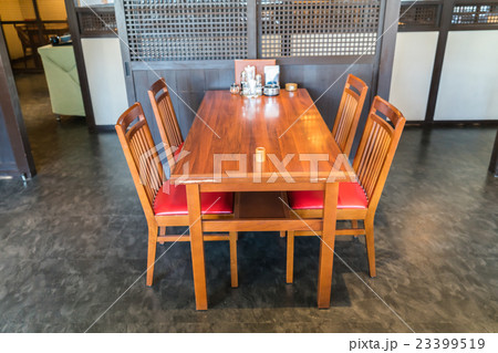 Tables and chairs in restaurant ( Filtered image processed vintage effect. ) 23399519