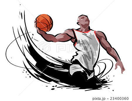 バスケ バスケットボール 人のイラスト素材