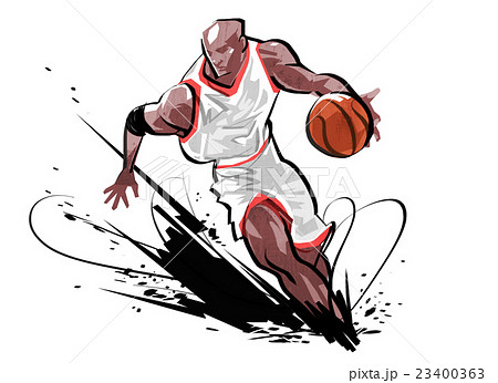 バスケ バスケットボール 人のイラスト素材 23400363 Pixta