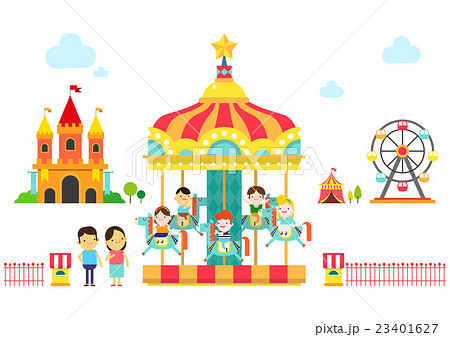 ゆうえんち イラスト 挿絵のイラスト素材