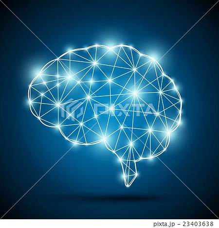 人工知能の脳のイラスト素材