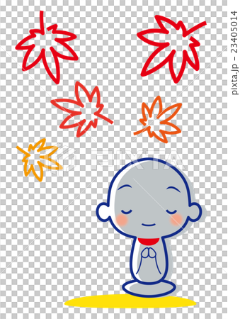 紅葉　お地蔵さま 23405014