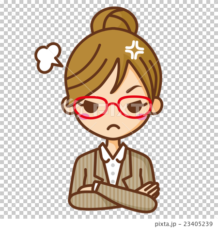 Glass business woman get angry 23405239