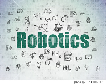 Science concept: Robotics on Digital Data Paper Science concept: Robotics on Digital Data Paper 23406913