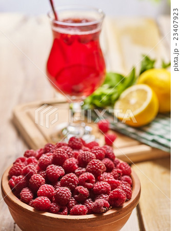 On wooden is ice cold beverage glass with 23407923