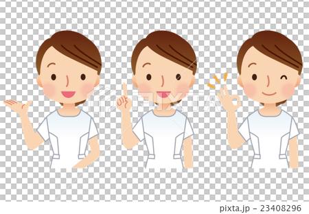 Aestheticians female facial expression pose Aestheticians female facial expression pose 23408296