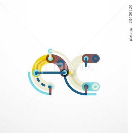 Linear initial letters, logo branding concept 23409229