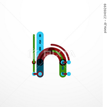 Colorful funny cartoon letter icon 23409299