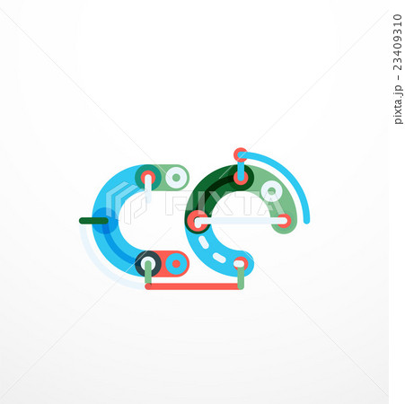 Colorful funny cartoon letter icon Colorful funny cartoon letter icon 23409310