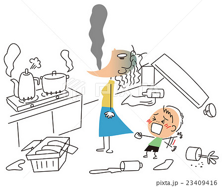 疲れ果てる母親 疲れ果てる母親 23409416