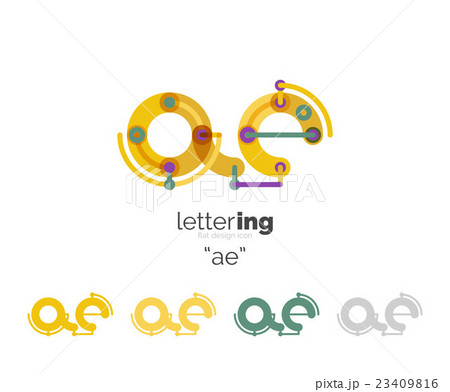 Linear initial letters, logo branding concept Linear initial letters, logo branding concept 23409816