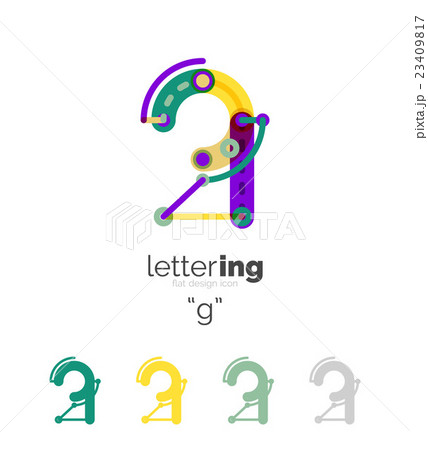 Linear initial letters, logo branding concept 23409817