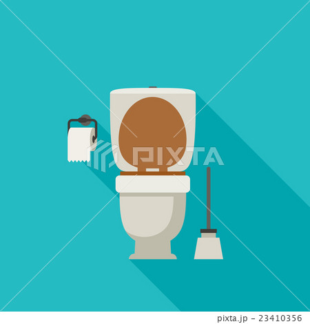 Toilet flat illustration. 23410356