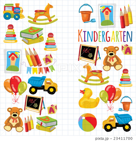 Kindergarten Play and study Vector images 23411700