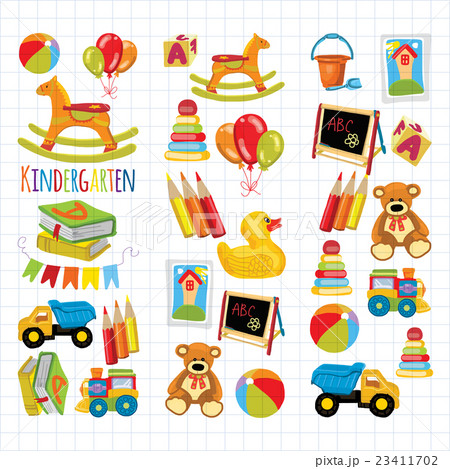 Kindergarten Play and study Vector images 23411702