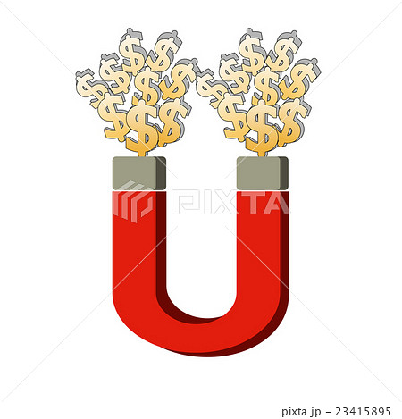 vector fo magnet with currency vector fo magnet with currency 23415895
