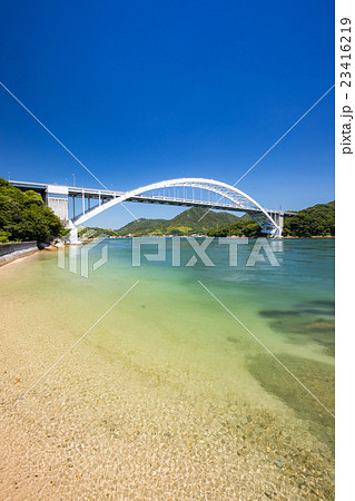 大三島橋（しまなみ海道）と周辺の自然景観 23416219