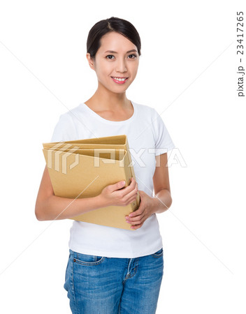 Young woman hold with folder Young woman hold with folder 23417265