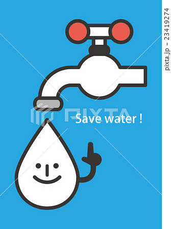 Save water Water drop & tap 23419274