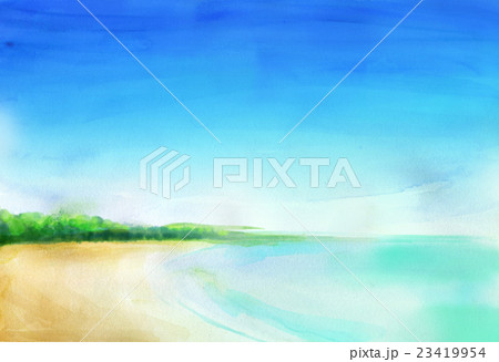 水彩　海　景色 23419954