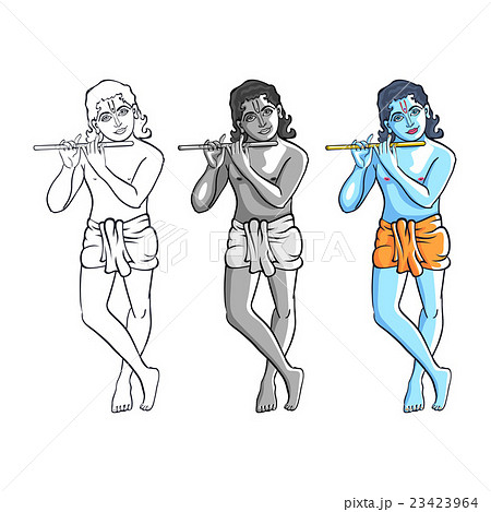 Hindu young god Lord Krishna. Happy janmashtami  23423964