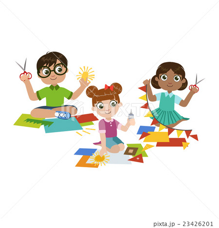 Kids Doing The Paper Craft Kids Doing The Paper Craft 23426201