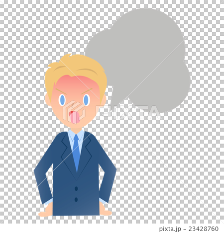 怒るビジネスマン、男性会社員のイラスト素材 怒るビジネスマン、男性会社員のイラスト素材 23428760