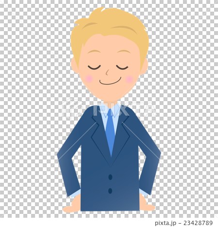 誇らしげなビジネスマン、男性会社員のイラスト素材 誇らしげなビジネスマン、男性会社員のイラスト素材 23428789