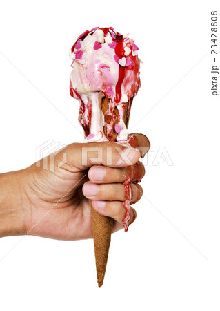 young man with an ice cream cone young man with an ice cream cone 23428808