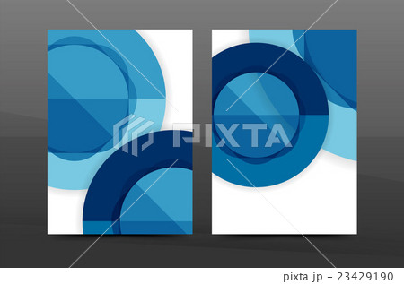A4 flyer or annual report layout geometric shape 23429190