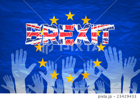Brexit Text Isolated art vector colorfull hand Brexit Text Isolated art vector colorfull hand 23429433
