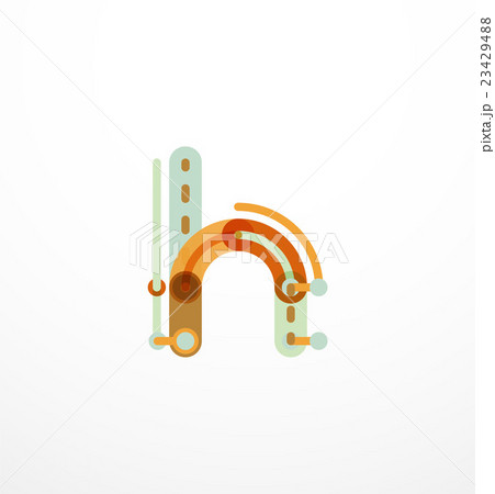 Colorful funny cartoon letter icon 23429488