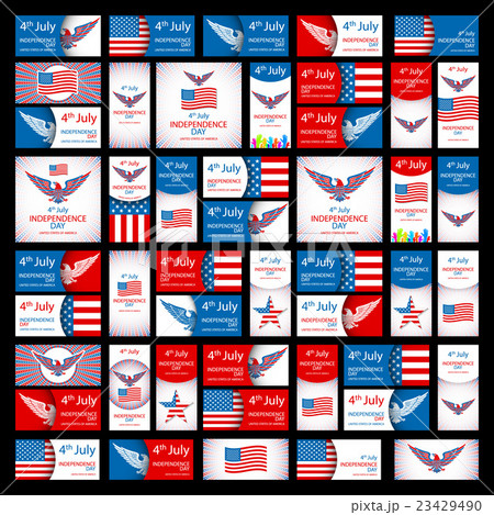 Independence day greeting card with typographic Independence day greeting card with typographic 23429490