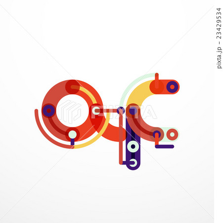 Colorful funny cartoon letter icon Colorful funny cartoon letter icon 23429534