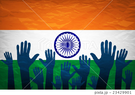illustration of hand with voting sign India vector illustration of hand with voting sign India vector 23429901