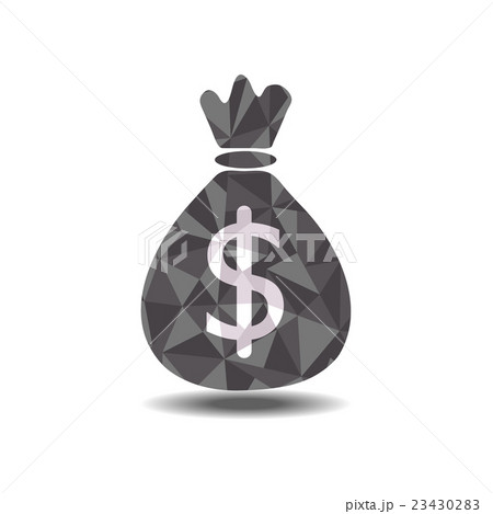 geometric money bag dollar 23430283
