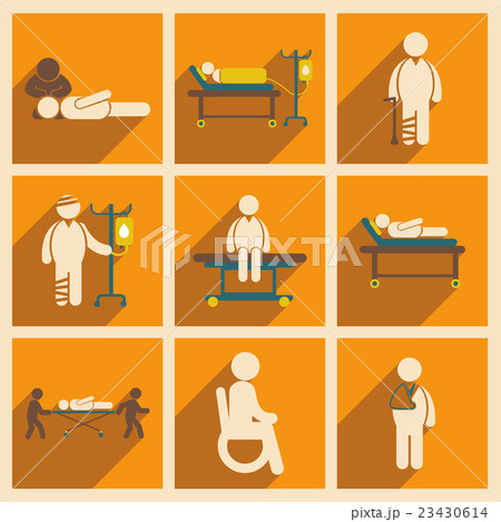 Modern flat icons collection with long shadow Modern flat icons collection with long shadow 23430614