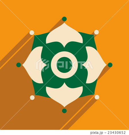 Modern flat icon with long shadow Indian flower 23430652