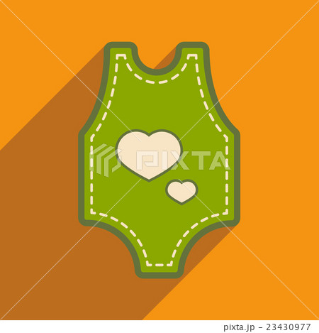 Modern flat icon with long shadow baby clothes 23430977
