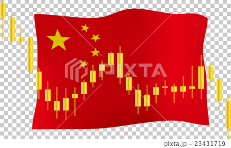 Stock price and national flag 23431719