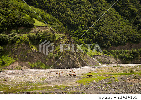 Beautiful landscape in Caucasus mountains Beautiful landscape in Caucasus mountains 23434105