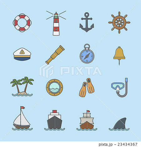 Marine and nautical icon 23434367