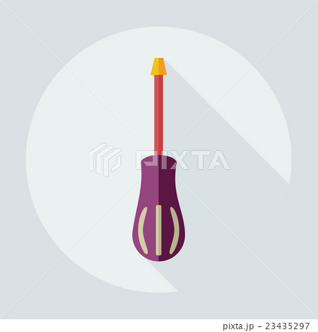 Flat modern design with shadow icons screwdriver 23435297