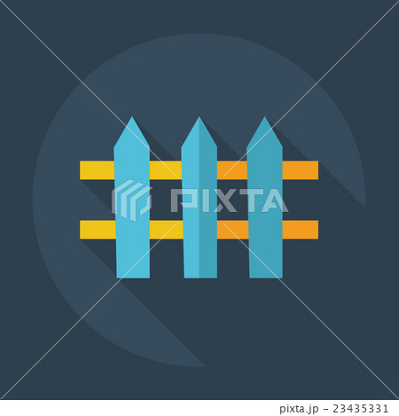 Flat modern design with shadow icons fence 23435331
