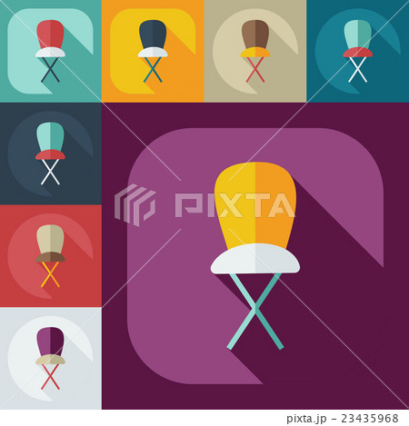 Flat modern design with shadow icons high chair Flat modern design with shadow icons high chair 23435968
