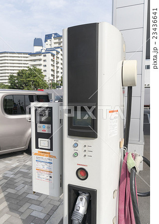 インフラ　電気自動車　充電スタンド　ＥＶ自動車充電設備　市街地 23436641