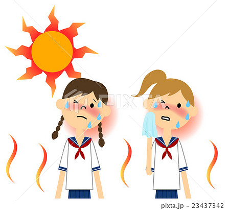 熱中症になりそうな女学生 23437342