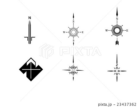 方位記号のイラスト素材