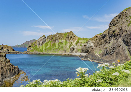 紺碧の海、礼文島澄海岬 23440268