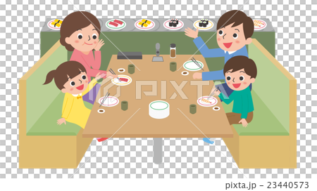 Sushi roll with family 23440573